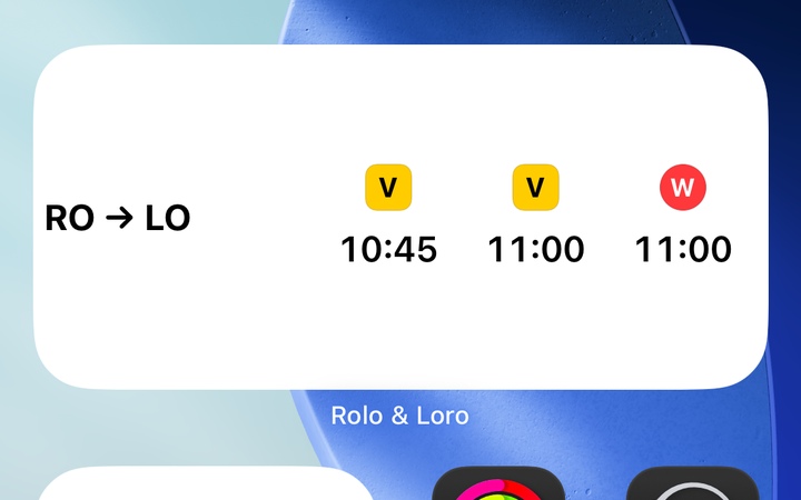 Widget op het iPhone-beginscherm